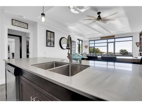 303-38 Harbour Street, Port Dover, ON - Indoor Photo Showing Kitchen With Double Sink