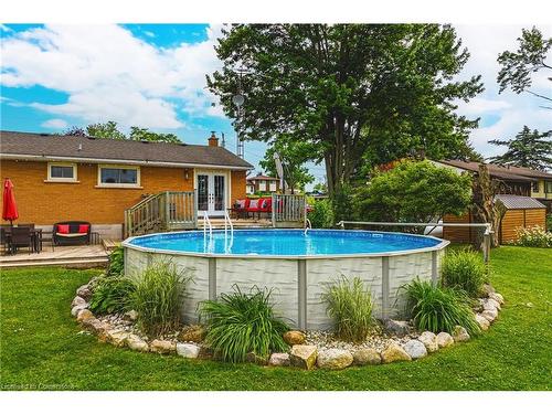 1451 6Th Conc Road W, Flamborough, ON - Outdoor With Above Ground Pool With Backyard