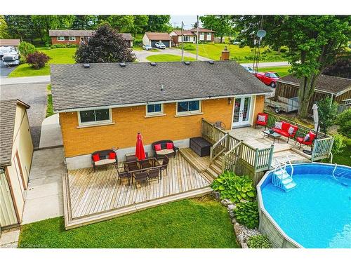 1451 6Th Conc Road W, Flamborough, ON - Outdoor With Above Ground Pool With Deck Patio Veranda With Exterior