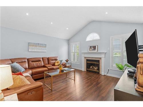 95 Thoroughbred Boulevard, Ancaster, ON - Indoor Photo Showing Living Room With Fireplace