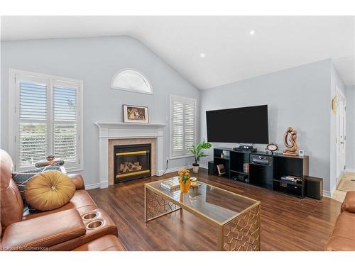 95 Thoroughbred Boulevard, Ancaster, ON - Indoor Photo Showing Living Room With Fireplace