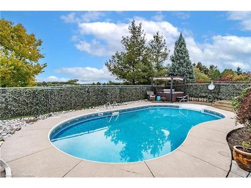 95 Thoroughbred Boulevard, Ancaster, ON - Outdoor With In Ground Pool With Backyard