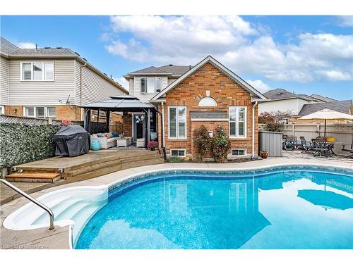 95 Thoroughbred Boulevard, Ancaster, ON - Outdoor With In Ground Pool With Deck Patio Veranda With Backyard