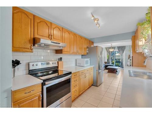 28 Tolton Avenue, Hamilton, ON - Indoor Photo Showing Kitchen With Double Sink