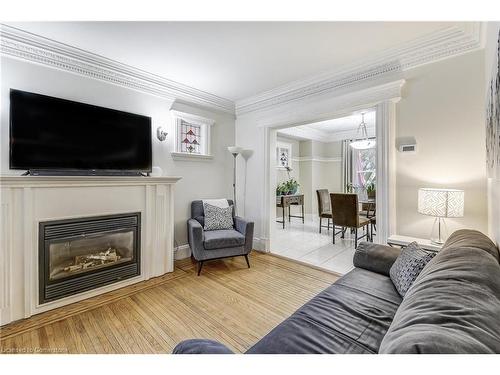 83 Graham Avenue S, Hamilton, ON - Indoor Photo Showing Living Room With Fireplace