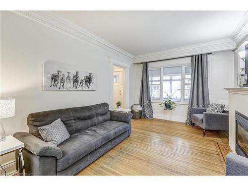 83 Graham Avenue S, Hamilton, ON - Indoor Photo Showing Living Room With Fireplace