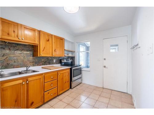 121 Barons Avenue N, Hamilton, ON - Indoor Photo Showing Kitchen With Double Sink