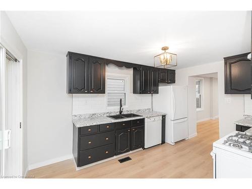 583 John Street N, Hamilton, ON - Indoor Photo Showing Kitchen With Double Sink