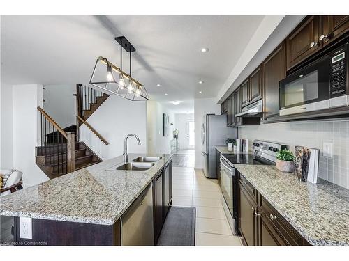 60 Bradshaw Drive, Stoney Creek, ON - Indoor Photo Showing Kitchen With Double Sink With Upgraded Kitchen