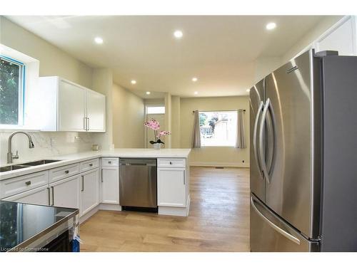 126 Evans Street, Hamilton, ON - Indoor Photo Showing Kitchen With Double Sink