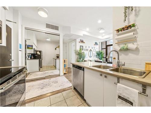 807-112 King Street E, Hamilton, ON - Indoor Photo Showing Kitchen With Double Sink