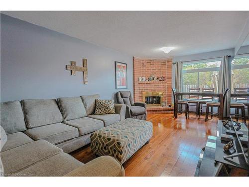 173 Templemead Drive, Hamilton, ON - Indoor Photo Showing Living Room With Fireplace