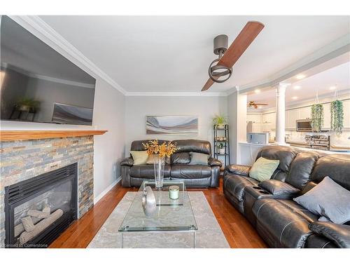 24 Furrows End, Brampton, ON - Indoor Photo Showing Living Room With Fireplace