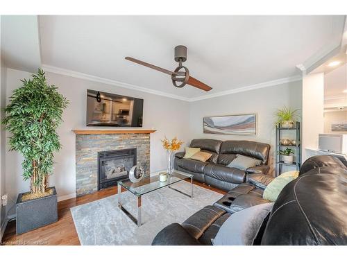 24 Furrows End, Brampton, ON - Indoor Photo Showing Living Room With Fireplace