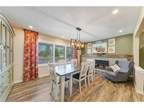 625 Golf Club Road, Hamilton, ON - Indoor Photo Showing Dining Room With Fireplace