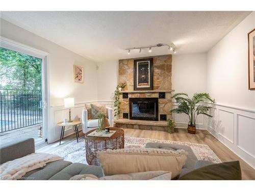 33 Cumminsville Drive, Flamborough, ON - Indoor Photo Showing Living Room With Fireplace