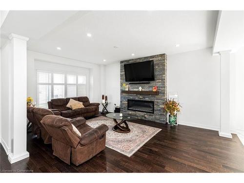 4 Dolomiti Court, Hamilton, ON - Indoor Photo Showing Living Room With Fireplace