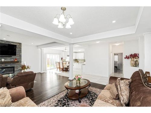 4 Dolomiti Court, Hamilton, ON - Indoor Photo Showing Living Room With Fireplace