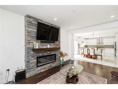 4 Dolomiti Court, Hamilton, ON - Indoor Photo Showing Living Room With Fireplace