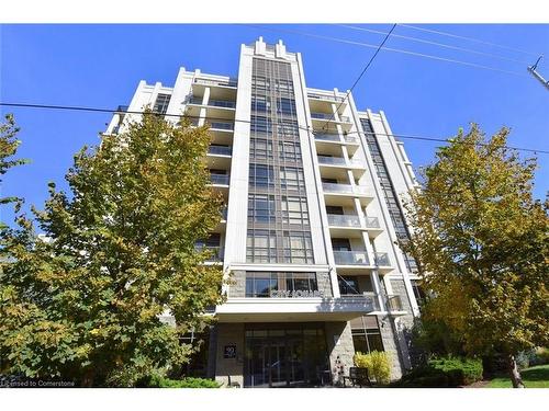 210-90 Charlton Street W, Hamilton, ON - Outdoor With Balcony With Facade