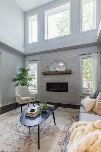 14 Stiles Street, Ancaster, ON - Indoor Photo Showing Living Room With Fireplace