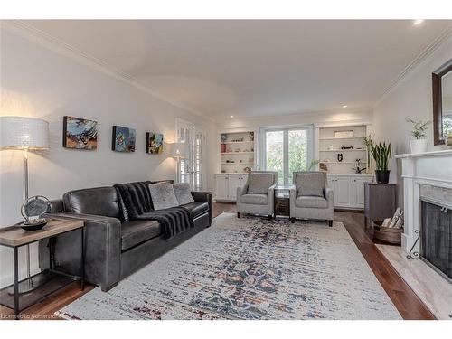 2091 Canterbury Drive, Burlington, ON - Indoor Photo Showing Living Room With Fireplace