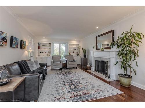 2091 Canterbury Drive, Burlington, ON - Indoor Photo Showing Living Room With Fireplace