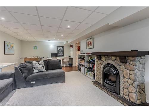 2091 Canterbury Drive, Burlington, ON - Indoor Photo Showing Living Room With Fireplace