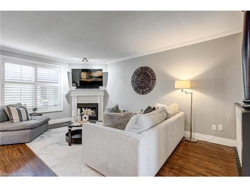 143 Foxborough Drive, Ancaster, ON - Indoor Photo Showing Living Room With Fireplace