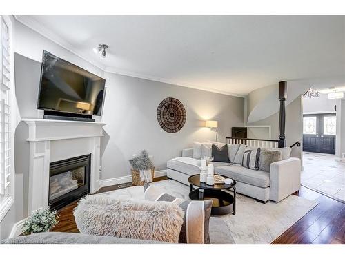 143 Foxborough Drive, Ancaster, ON - Indoor Photo Showing Living Room With Fireplace