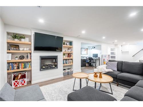 1463 Augustine Drive, Burlington, ON - Indoor Photo Showing Living Room With Fireplace