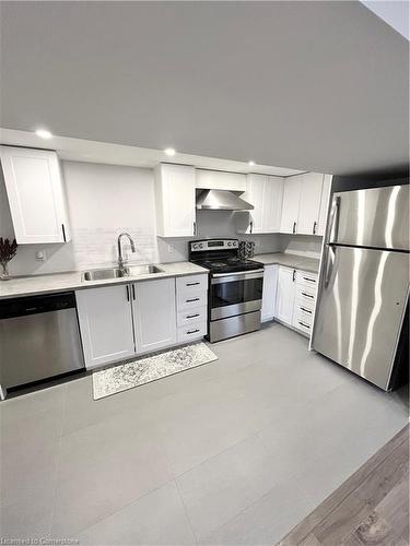 87 Locheed Drive, Hamilton, ON - Indoor Photo Showing Kitchen With Double Sink