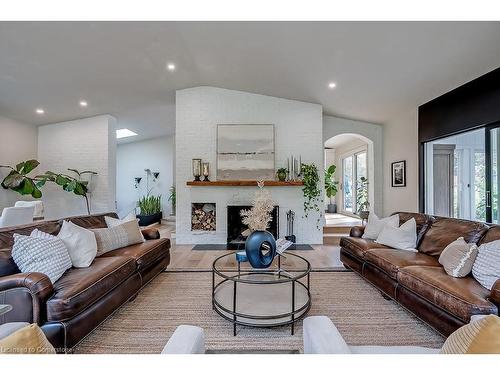 2365 Britannia Road, Burlington, ON - Indoor Photo Showing Living Room With Fireplace