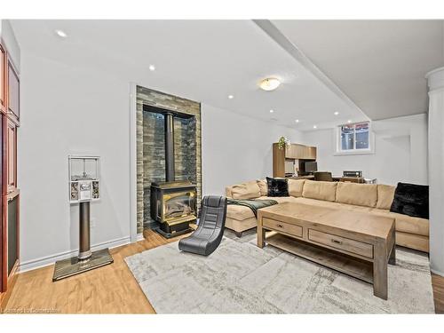 101 Boulding Avenue, Waterdown, ON - Indoor Photo Showing Living Room With Fireplace