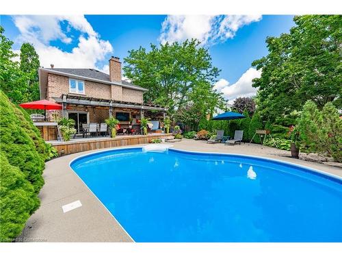 101 Boulding Avenue, Waterdown, ON - Outdoor With In Ground Pool With Deck Patio Veranda With Backyard