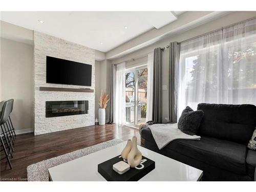 1-377 Glancaster Road, Ancaster, ON - Indoor Photo Showing Living Room With Fireplace