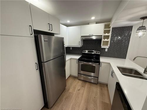 Lower-17 Inverness Avenue W, Hamilton, ON - Indoor Photo Showing Kitchen With Double Sink