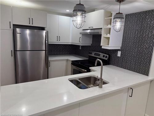 Lower-17 Inverness Avenue W, Hamilton, ON - Indoor Photo Showing Kitchen With Double Sink