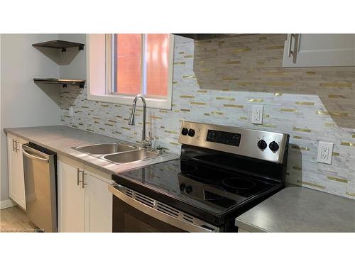 1-55 West Avenue S, Hamilton, ON - Indoor Photo Showing Kitchen With Double Sink