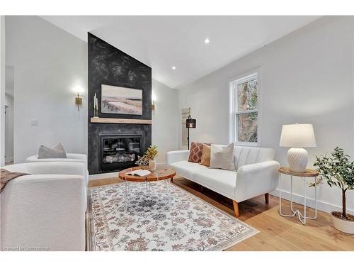 2803 Haldimand Road 9, York, ON - Indoor Photo Showing Living Room With Fireplace