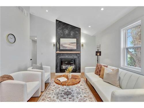 2803 Haldimand Road 9, York, ON - Indoor Photo Showing Living Room With Fireplace