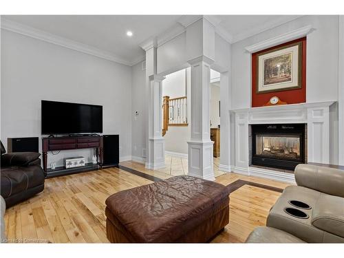 48 Tuscani Drive, Stoney Creek, ON - Indoor Photo Showing Living Room With Fireplace