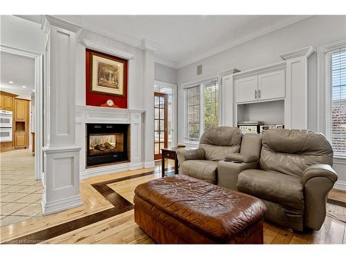 48 Tuscani Drive, Stoney Creek, ON - Indoor Photo Showing Living Room With Fireplace