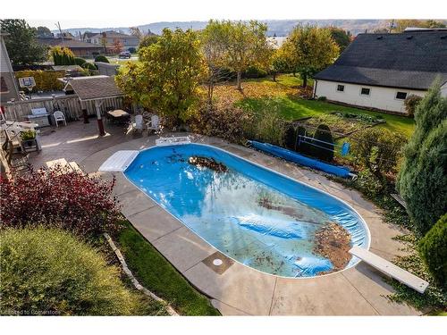 48 Tuscani Drive, Stoney Creek, ON - Outdoor With In Ground Pool With Backyard