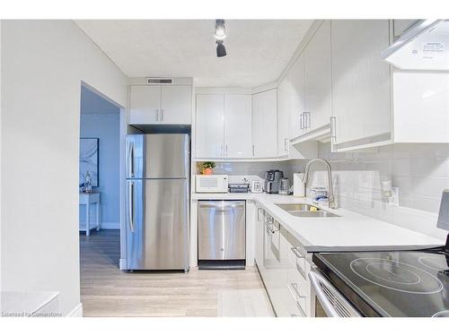 407-215 Glenridge Avenue, St. Catharines, ON - Indoor Photo Showing Kitchen With Double Sink