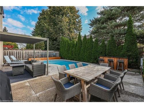 18 Merritt Crescent, Grimsby, ON - Outdoor With In Ground Pool With Deck Patio Veranda With Backyard