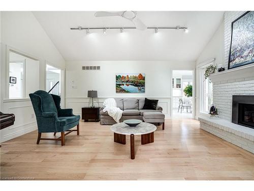 158 Sulphur Springs Road, Ancaster, ON - Indoor Photo Showing Living Room With Fireplace