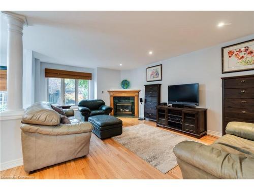 151 Moorland Crescent, Ancaster, ON - Indoor Photo Showing Living Room With Fireplace