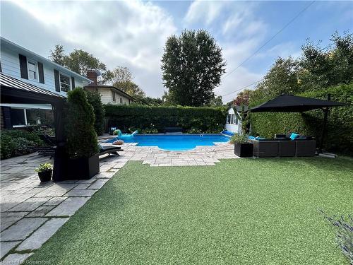 4195 Spruce Avenue, Burlington, ON - Outdoor With In Ground Pool With Backyard