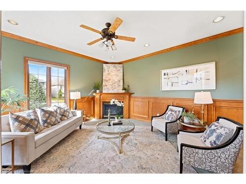 205 Greenbriar Road, Ancaster, ON - Indoor Photo Showing Living Room With Fireplace